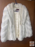 Jordache Jacket, faux fur, sz 9/10, white