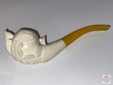 Pipe - Meerschaum, sepiolite Sea foam mineral (hard white clay) ornate smoking tobacco pipe