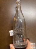 Vintage Bottle - 1890's George M White Bottler, Locust Shade, NY, applied top, 9.25