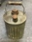 Vintage kerosene can, wood bail handle, 12