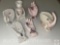 6 Hand motif art ware, vases & trinket holders