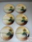 6 - Hand painted Japan dessert plates, 6.75