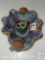 Ying/Yang pottery centerpiece Flower frog, 6.5