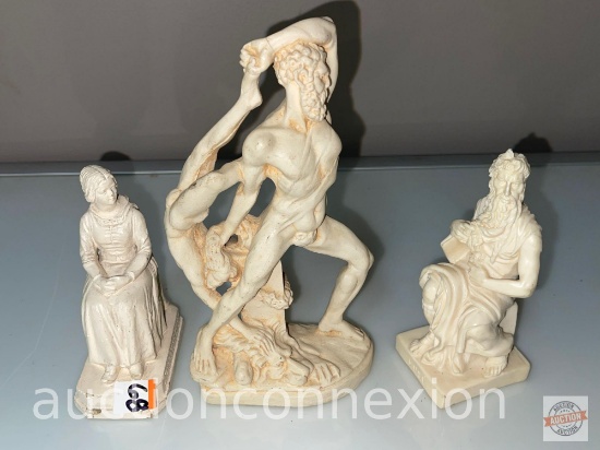 2 Figural statues 5.5"h and 8"h