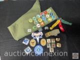Scouting - Boy Scouts & Webelos, patches, sash, belt, scarf slides etc.