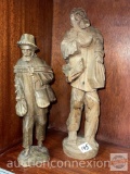 2 carved statues, 12