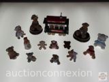 Figurines - Bears, small bears and San Francisco wooden cable car