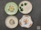 Dish ware - 4 plates - Hand painted signed Castleton China 10.5