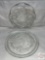 Glassware - Dish ware - 2 round serving platters, emossed designs, 12