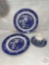 Dish ware - 2 Blue & white Willow ware plate10
