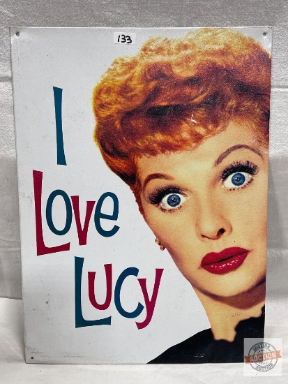 Tin Collector sign - I Love Lucy, 1996, Desperate Enterprises, 16"hx11.75"w