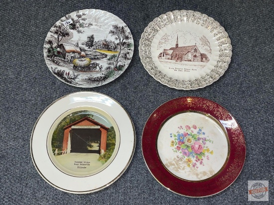 Glassware/Dish ware - 4 plates, Yorkshire Genuine Hand engraved Ironstone 9.75"w, Century by Salem