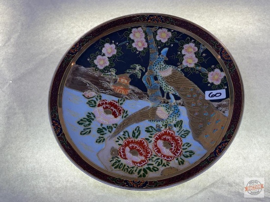 Ornate Japanese Satsuma bowl, 9.75"w