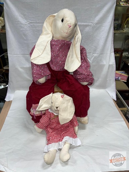 Toys - 2 Rabbits, 18"h and 31"h
