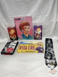 I Love Lucy Collectibles - Vita GRL License plate, 500pc. puzzle, necktie, 2 Classic tv sets of 4