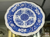 Dish ware - Spode plate, Blue Room Collection, The Bombay Co. Underglaze print from a hand engraved