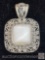 Jewelry - Pendant, Marked .925 Thailand, Mother of Pearl and marcasites, 1