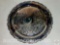 Oneida Silver plate round platter, ornate braided rim, 15
