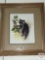 Artwork - Raccoon, Double matted and framed, F. Massa, 17