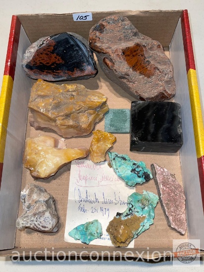Lapidary - slab cuts of Agate, Lapis etc.
