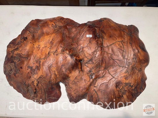 Burl wood oval, 30"wx18"w