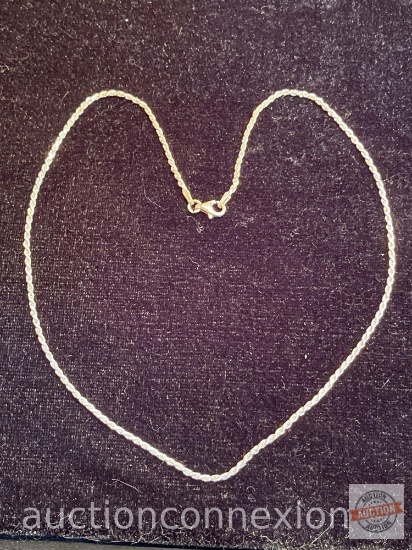 Jewelry - Necklace, .925 Italy silver, 16" chain, 4.0 grams