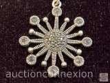 Jewelry - Pendant, .925 sterling w/ marcasites, 1