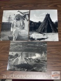 Photography - 3 American Indian, Large Black/white 16x20 photographs