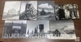 Photography - 7 Barns, cabins, water tower, Large Black/white 16x20 photographs