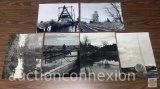Photography - 6 Buildings/dredge, Large Black/white 16x20 photographs