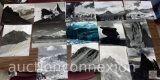 Photography - 14 Mountain scenes, Large Black/white 16x20 photographs