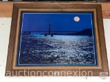 Artwork - Picture, San Francisco Bay after dark, Full moon, 20.5