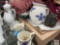 Dish ware - Teapot, cup/saucers, mugs, pitcher and creamer
