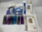 10 protective face shields - 4 Shields, 6 shields with eyeglasses in gray, purple and blue