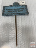 Solid Brass Yard Decor, garden stake, stake detaches to make wall plaque, 
