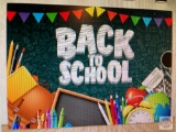 Aperturee 7'x5'ft Back to School Photo Booth Studio Backdrop banner