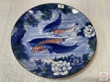 Dish ware - Lg. Round Platter, Koi motif, 12.25