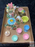 Easter, rabbit/bunny, egg cups, decor, candle holder etc.