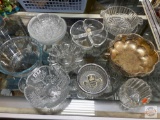 Glassware - Vintage glass/crystal nut/candy dishes etc.
