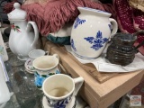 Dish ware - Teapot, cup/saucers, mugs, pitcher and creamer