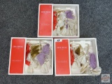 3 boxes Tassle ornament sets, Opal House, 6 pcs. purple, white, gold, coral