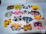 15ct New felt Kid's animal masks, Jungle, safari, farm