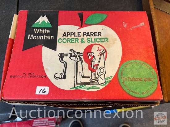 White Mountain Apple Parer, Corer & Slicer, orig. box