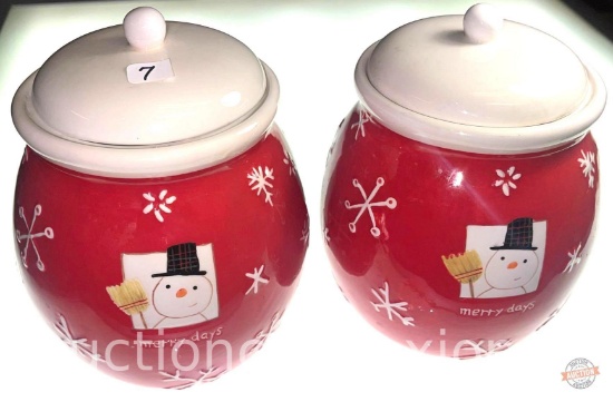 2 Hallmark brand Holiday canisters