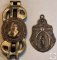 Jewelry - 2 Vintage religious - WWII Military Sterling Saint Christoph Silver Enamel medal w/ wings