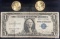 Currency - 1935 $1 Silver Certificate and 2 - 2000 Sacagawea Golden dollars