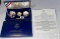 Gold/Silver - 1993 $5 gold coin, $1 Silver coin, Half-Dollar silver coin US Mint Proof Set, 3 coins