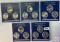 Statehood Quarters, 5 - 3 quarter coin sets - 2000 Uncirculated and Proof issued from 3 mints