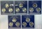 Statehood Quarters, 5 - 3 quarter coin sets - 2001 Uncirculated and Proof issued from 3 mints