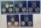 Statehood Quarters, 5 - 3 quarter coin sets - 2002 Uncirculated and Proof issued from 3 mints